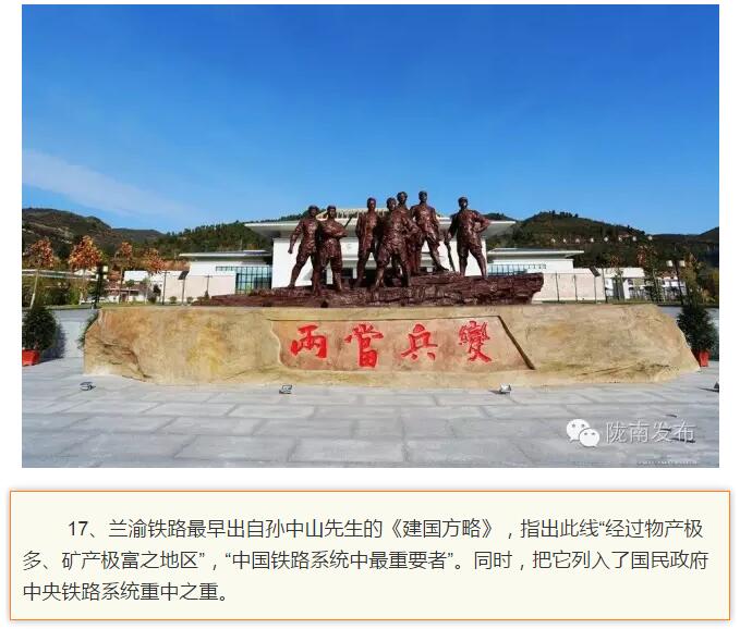 蘭渝鐵路最早由孫中山先生提出？在隴南，你不知道的事兒還有……