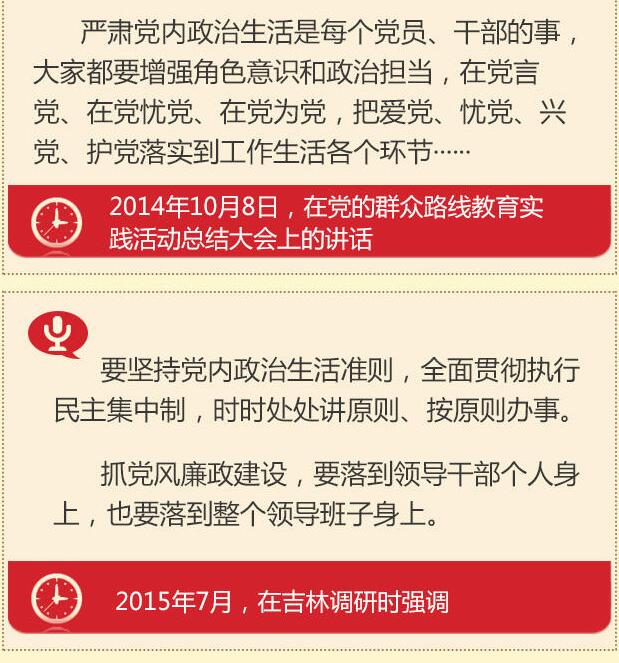 黨的十八大以來(lái)習(xí)總書記“話”黨內(nèi)政治生活