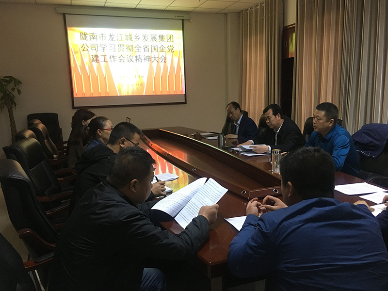市龍江城鄉發展集團公司召開全省 國有企業黨的建設工作會議精神學習會議