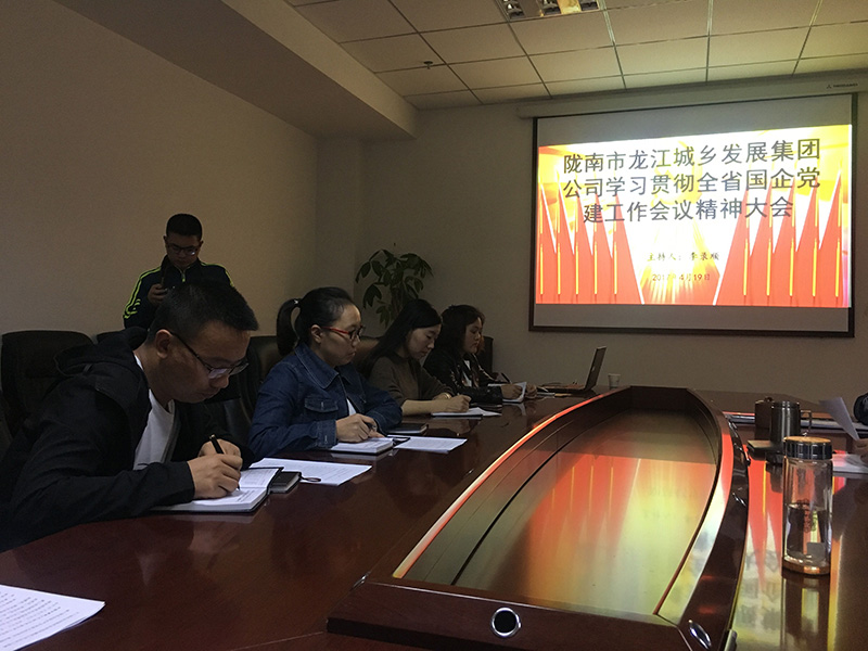 市龍江城鄉發展集團公司召開全省 國有企業黨的建設工作會議精神學習會議