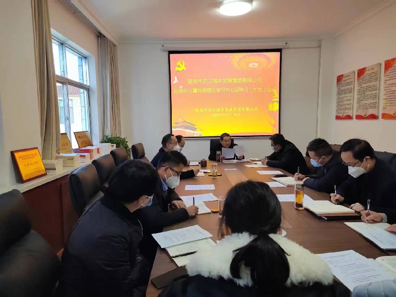 市龍江集團(tuán)召開黨委理論學(xué)習(xí)中心組學(xué)習(xí)(擴(kuò)大)會議